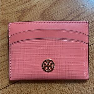 Tory Burch Coral Pink Card Holder